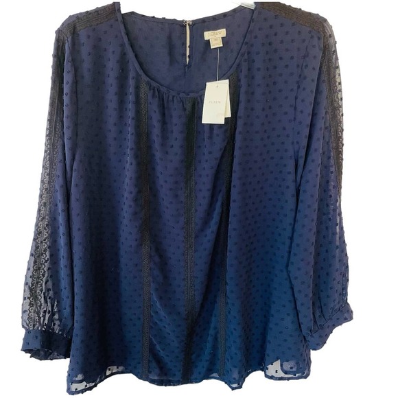J. Crew Tops - NWT J. Crew chiffon size 20 2 layer blouse